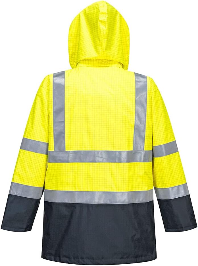 Portwest Bizflame Regen Warnschutz Multi-Norm Jacke, Grösse: 4XL, Farbe: Gelb/Marine, S779YNR4XL 4XL