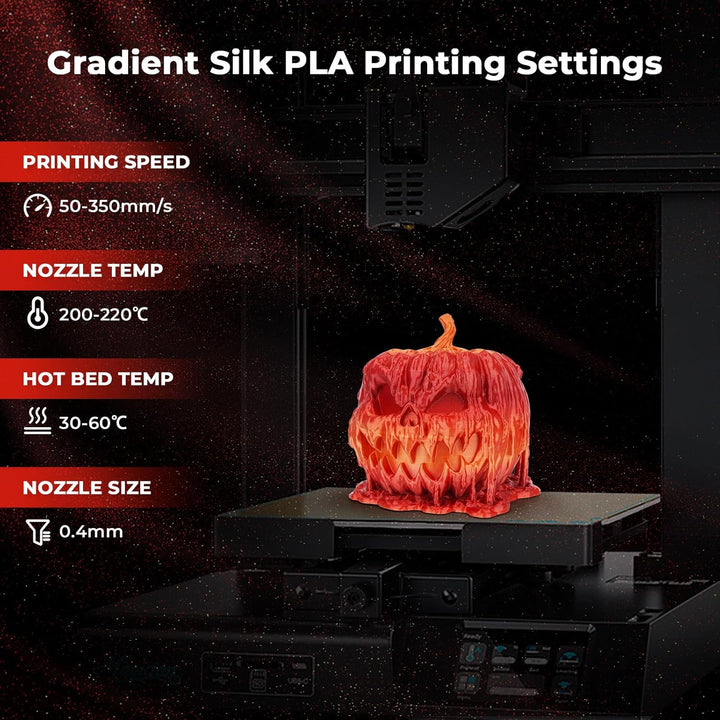 AMOLEN PLA 3D-Drucker-Filament, Silk PLA-Filament, 1,75 mm, Silk Shiny Filament Rot Gold, 1 kg A-gra