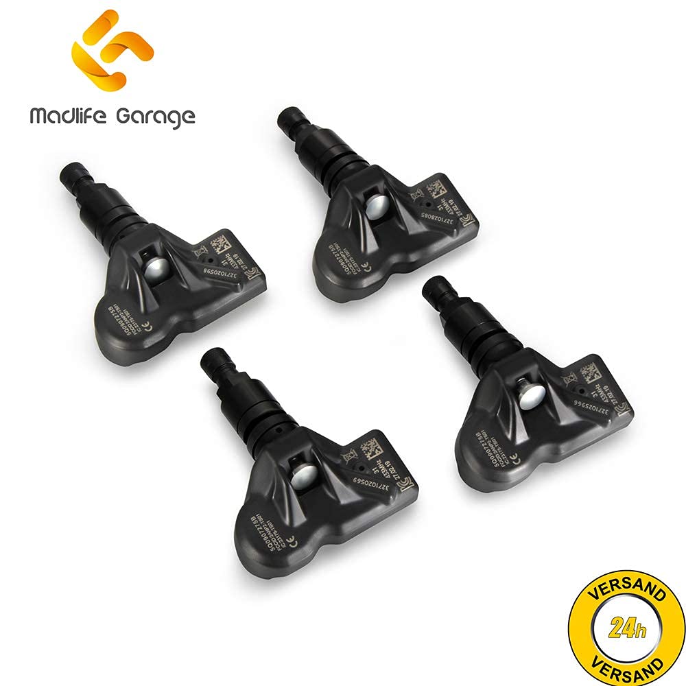 4 x Madlife Garage 5Q0907275B RDKS Reifendrucksensor Luftdrucksensor A3 A4 A5 A6 A7 Q2 Q3 Q5 Golf VI