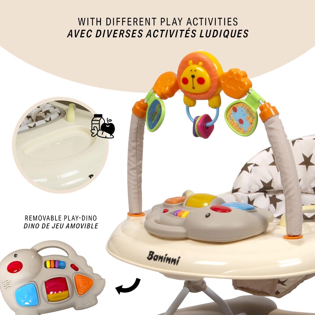 Baninni Maya Lauflernhilfe für Babys, 5-in-1, Mädchen, Jungen, mitwachsend, mit Musik und Licht – le
