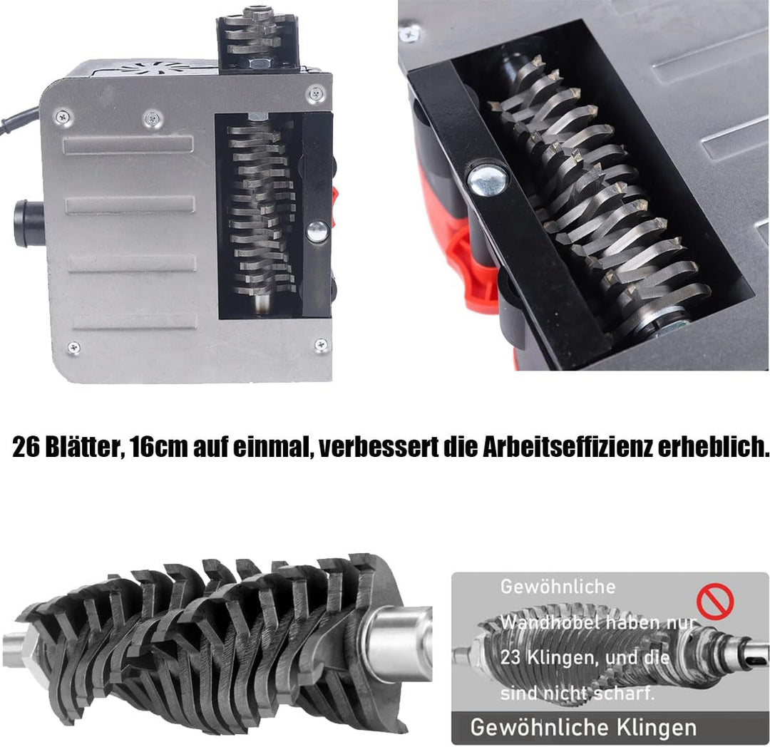 CDZHLTG 1200W Sanierungsfräse Putzfräse Elektrischer Wandhobel Profi Betonschleifer Betonfräse Sanie