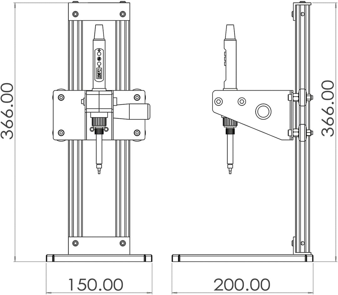 Vertikale Hitze-Pressmaschine,Heat Set Insert Tool,Messing Einsätze 3D Druck,Heat Set Insert Spitze