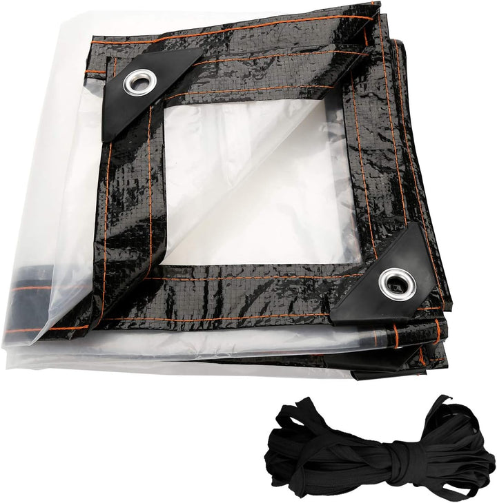 Ikodm Transparente Plane, 2x3m Abdeckplane Durchsichtig Mit ösen, Wasserdicht Durchsichtige Plane, R