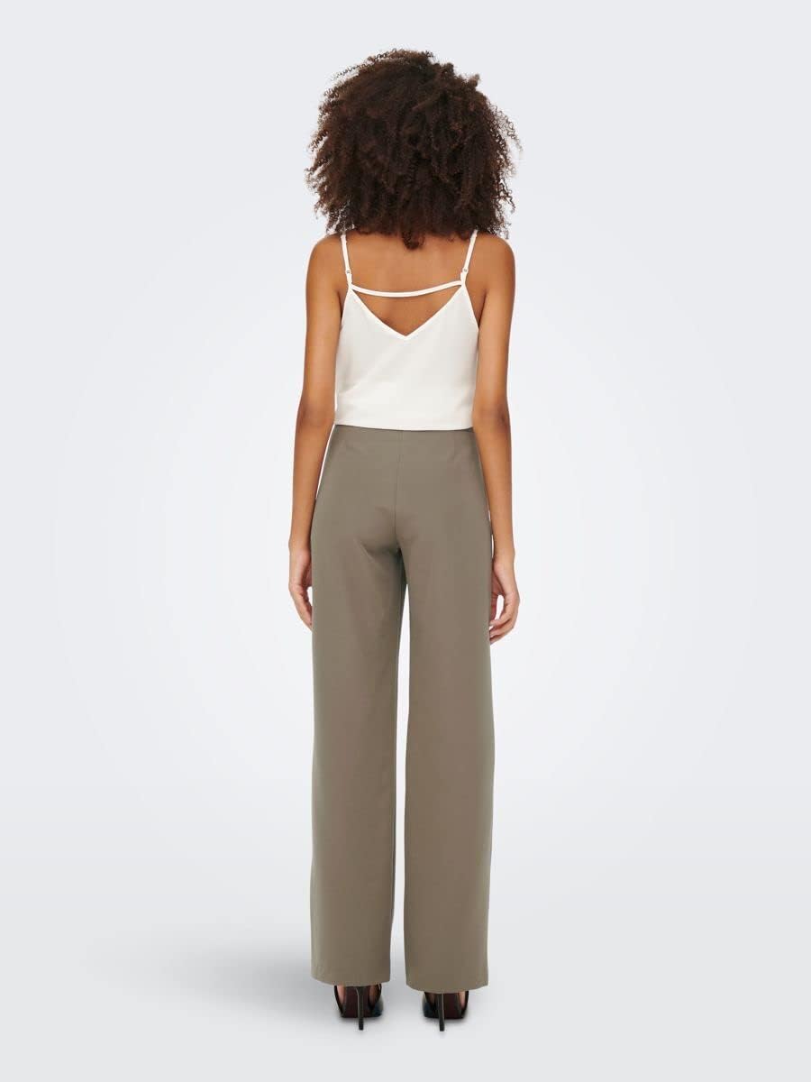 ONLY Damen Onllana-Berry Mid Straight Pant TLR Hose 38 Falcon, 38 Falcon