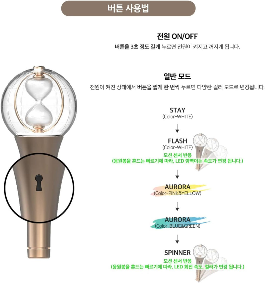 ATEEZ Offizielles Lightstick Ver.2 (+ Verkäufergeschenk: Ateez Fotokarten-Set)