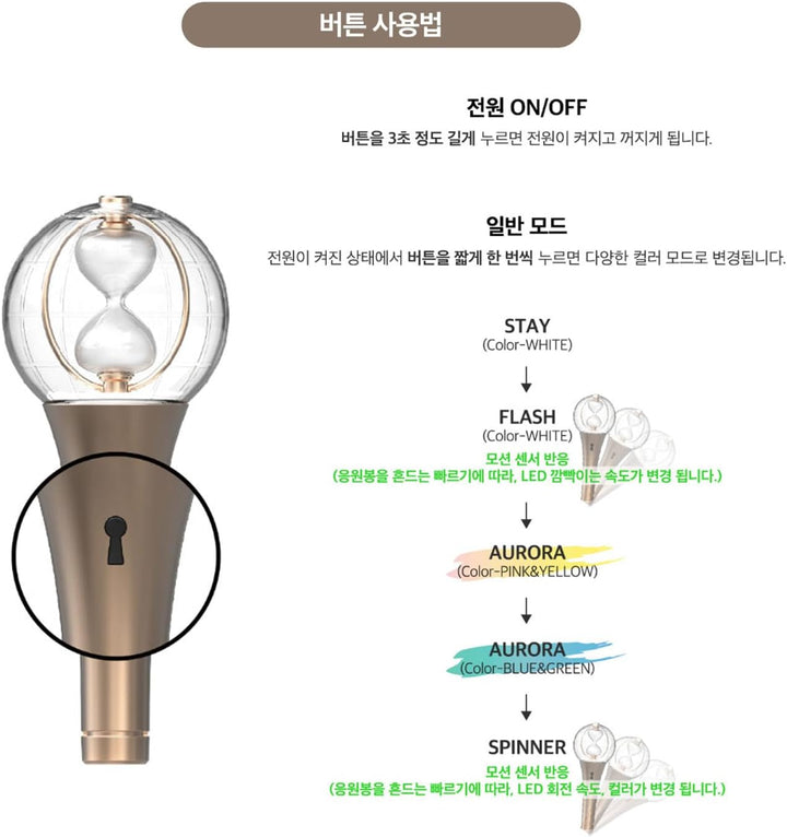 ATEEZ Offizielles Lightstick Ver.2 (+ Verkäufergeschenk: Ateez Fotokarten-Set)