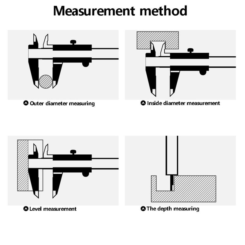 0-300 mm Messschieber,Kohlenstoffreicher Stahl Präzisions Messschieber mit hoher Messgenauigkeit zum