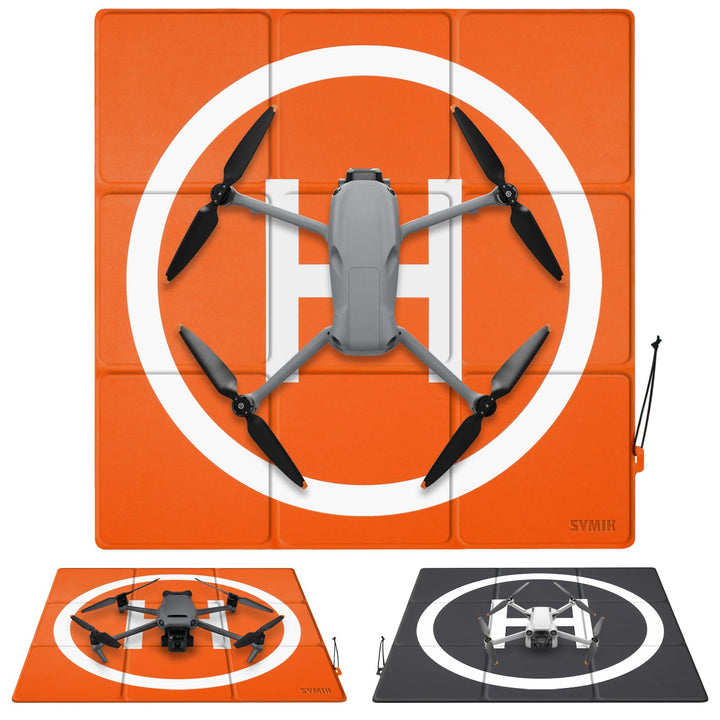 SYMIK LP570 Drohnen Landeplatz, 22,5"/57cm Gewichtet Doppelseitig Wasserdicht Faltbarer Hubschrauber