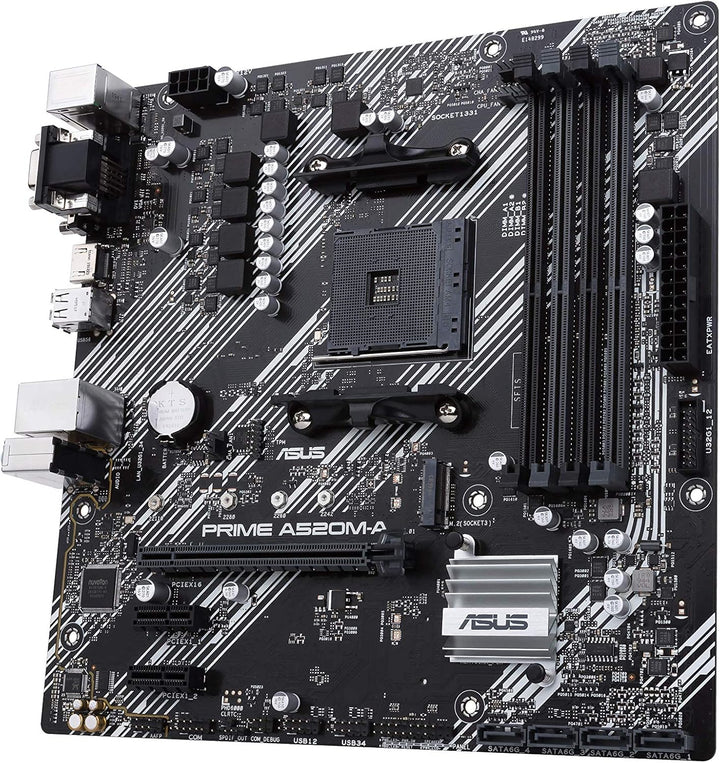 ASUS Prime A520M-A II/CSM Mainboard Sockel AM4 (AMD Ryzen, Micro-ATX, M.2, 1Gbit/s-Ethernet, SATA 6G