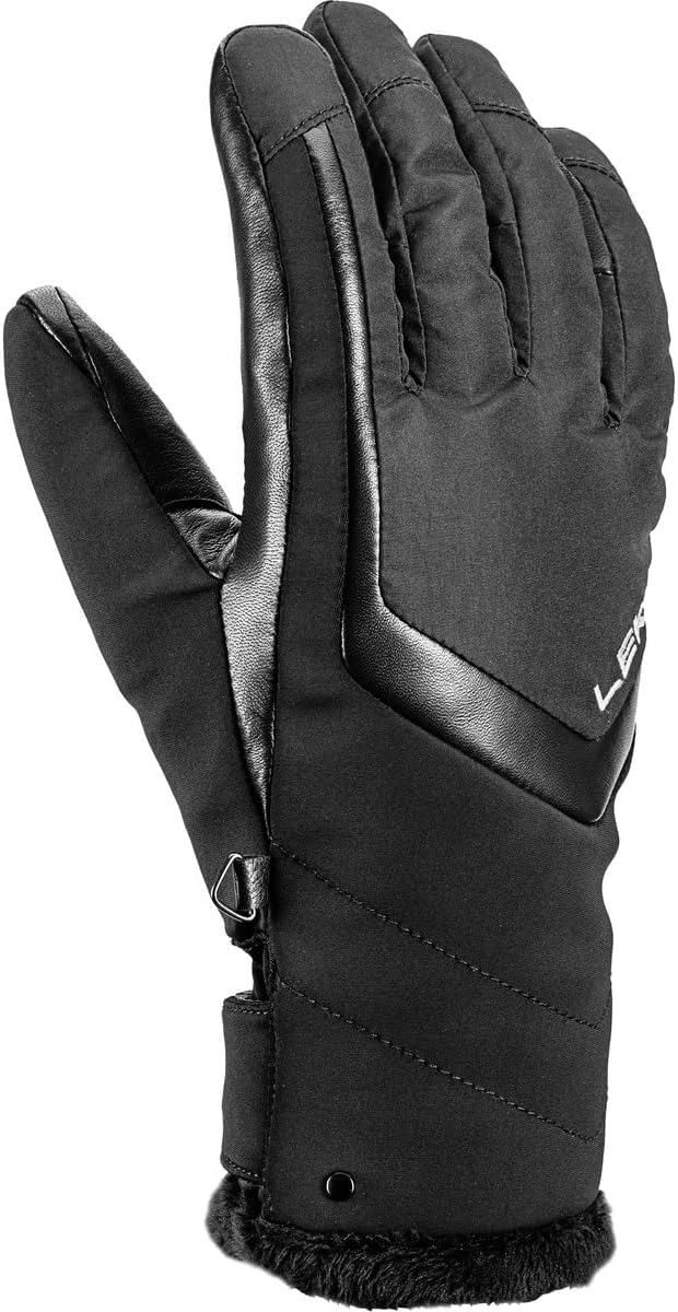 LEKI Damen Stella Handschuhe Skihandschuhe Fingerhandschuhe Schwarz EU 7,5, Schwarz EU 7,5