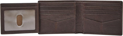 Fossil Herren Neel Leder Bifold Geldbörse 11,43 cm L x 1,905 cm B x 8,89 cm H Braun, Braun