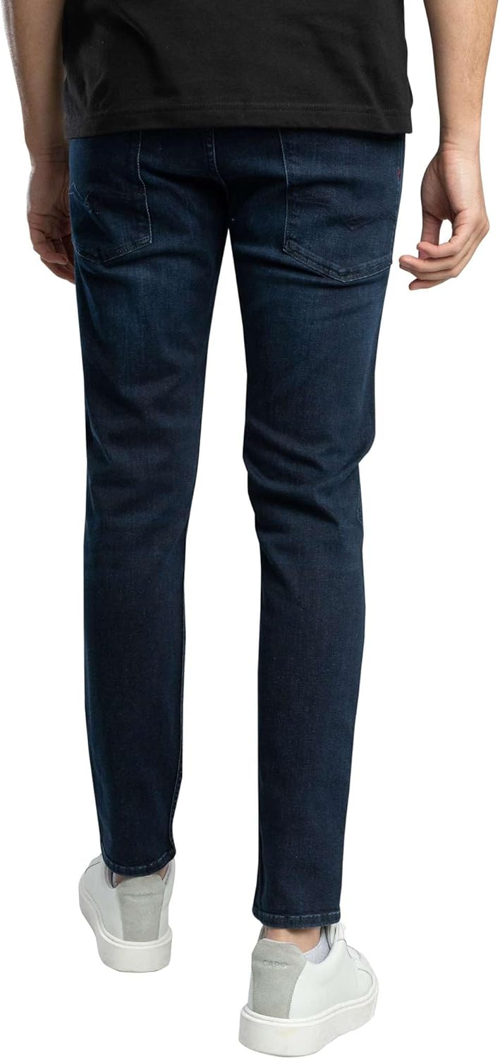 Replay Herren Jeans Anbass Slim-Fit mit Power Stretch 29W / 32L Blu (Blu Scuro 781), 29W / 32L Blu (