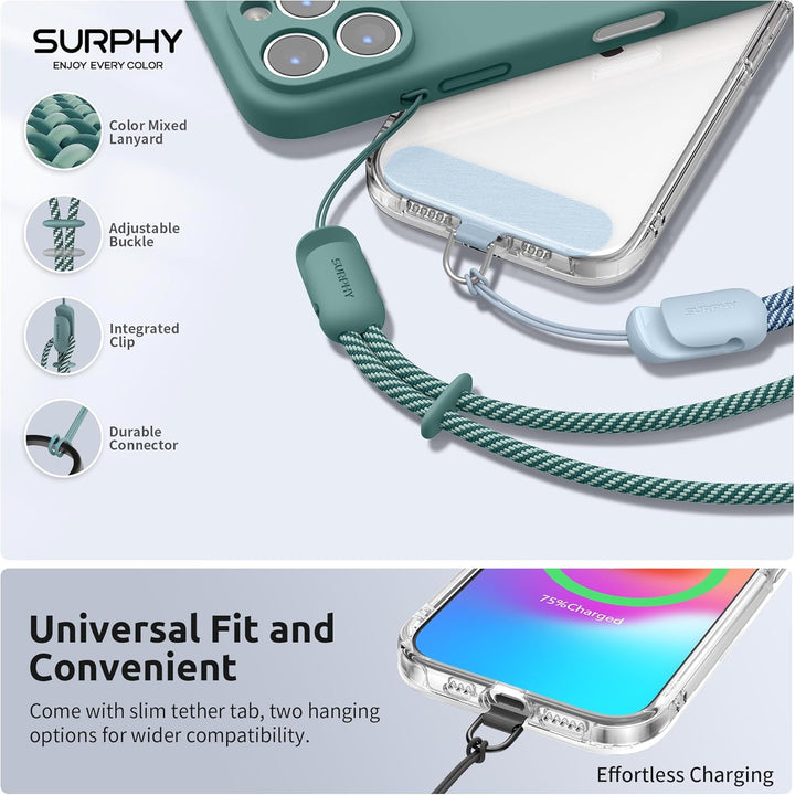 SURPHY 3 Stück Handschlaufe Handy Verstellbares mit Patch, Handykette Kurz Universal Handyband Schlü