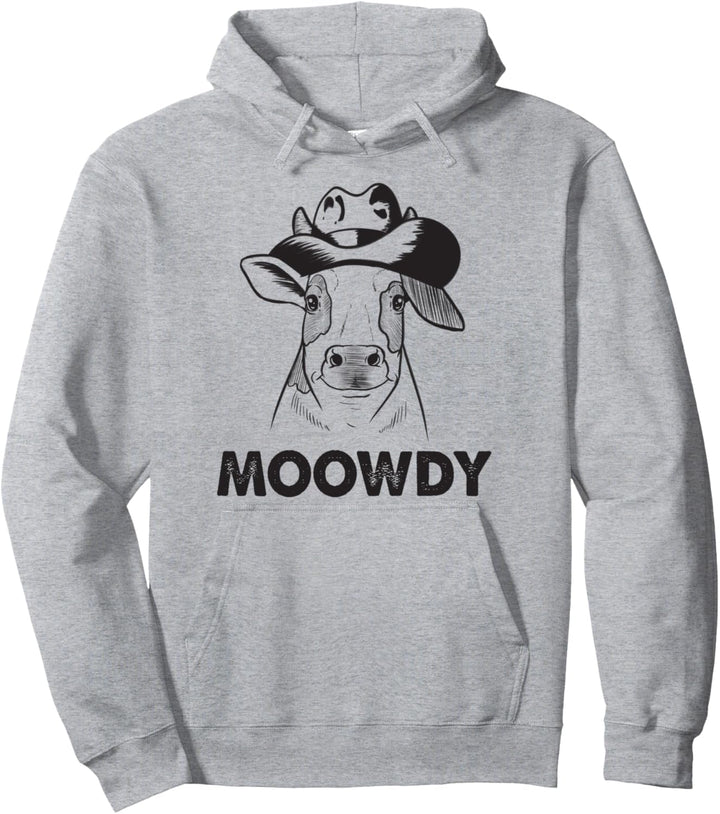 Moowdy Howdy Meme Cow Meowdy Texas Farmer Cowboy Kuh Pullover Hoodie