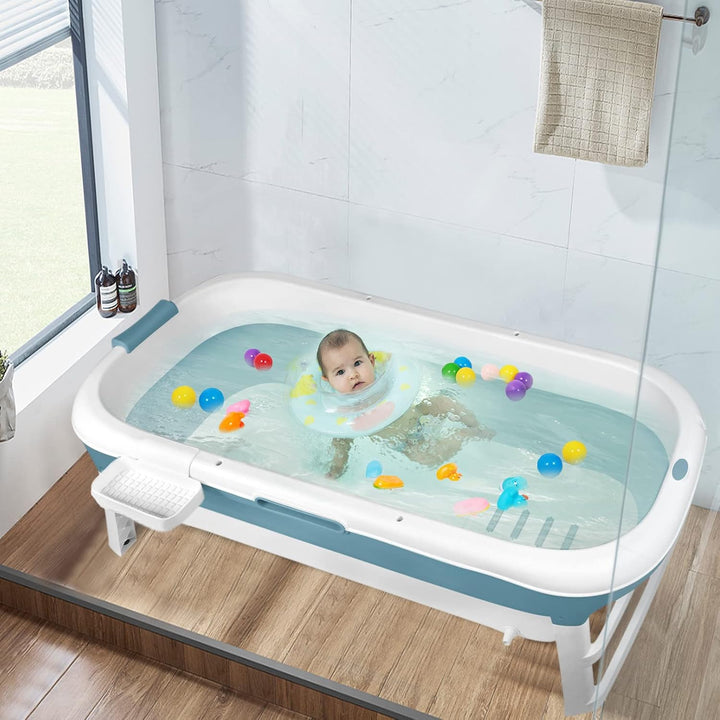 Froadp Faltbare Badewanne Erwachsene Foldable Bathtub mit Abnehmbarem Abdeckung Mobile Tragbare Falt