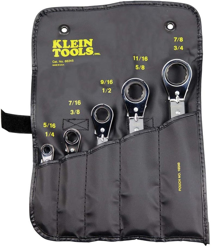 Klein Tools Umschaltknarre Ratschenschlüssel Set, 5-teilig, schwarz 68245 5-Piece, 5-Piece