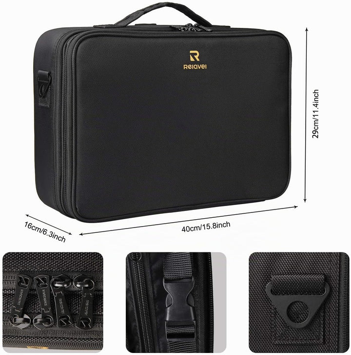 Relavel Kosmetiktasche Grosse Make up Tasche Reise Makeup Tasche Professionelle Makeup Organizer Tas