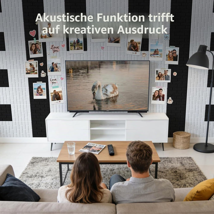 Vieshful Selbstklebende Akustikpaneele für Homeoffice, Musikzimmer, Schlafzimmer &amp; Wohnzimmer – 10 S