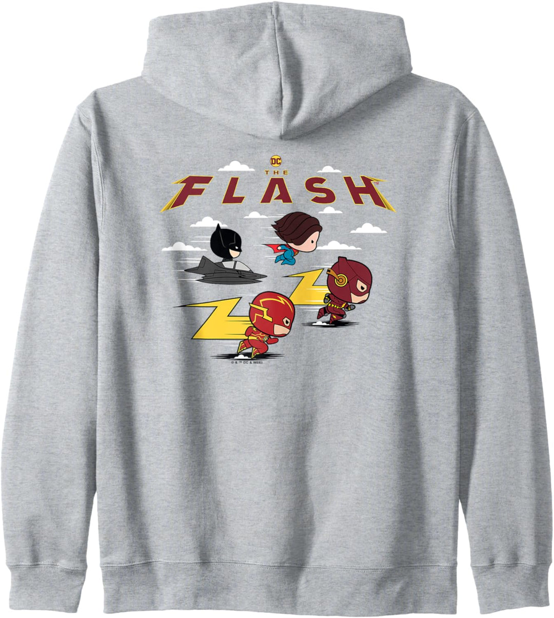 The Flash Movie Batman Supergirl Chibi in the Sky Kapuzenjacke