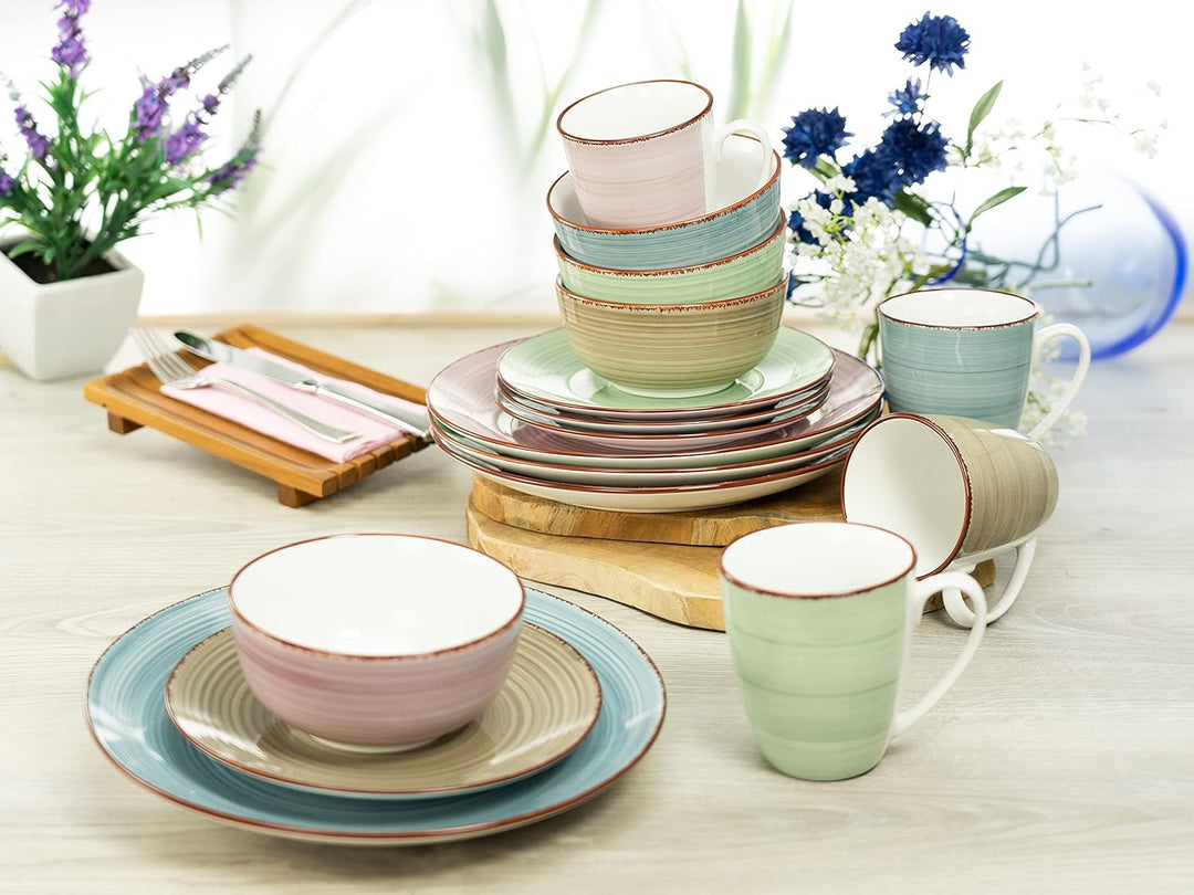 CreaTable, 22582, Serie SAMBA, Geschirrset, Kombiservice 16 teilig, Kombiservice 16 teilig