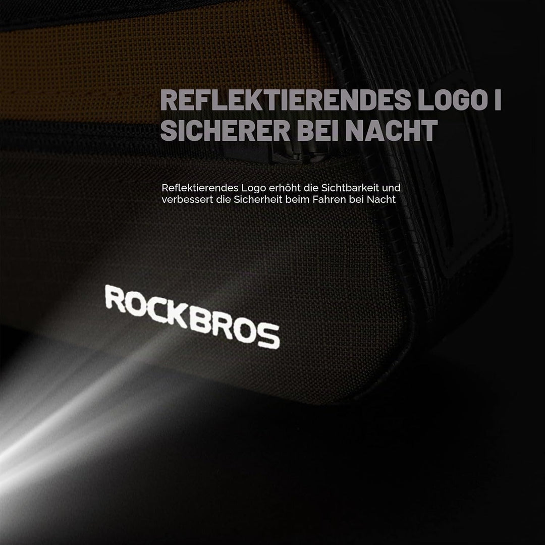ROCKBROS Fahrrad Rahmentasche für Schnellen Zugriff, Kratzfest & Abriebfest Oberrohrtasche mit Refle
