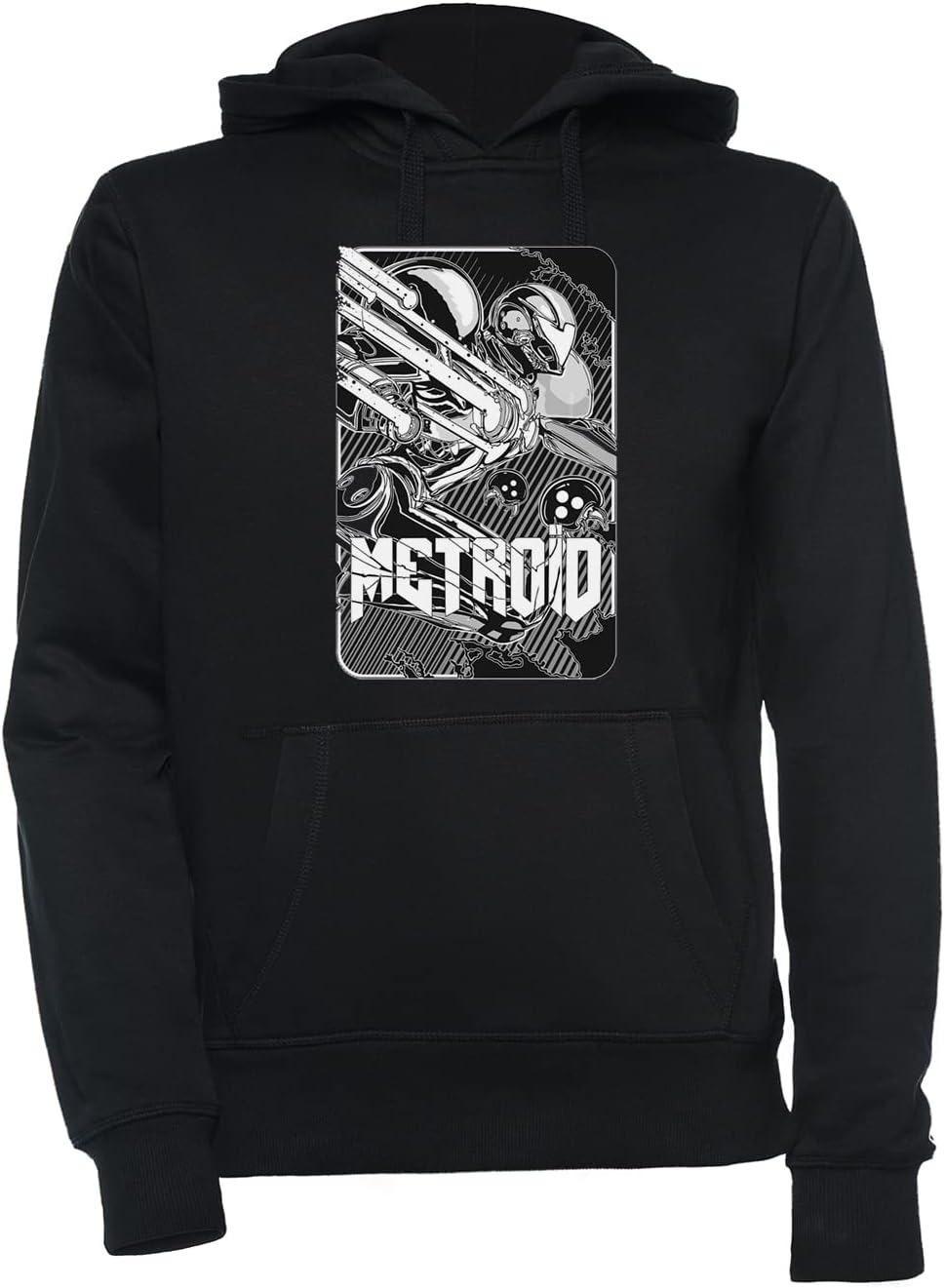 Luxogo Metroid Unisex Schwarz Kapuzenpullover Herren Damen Unisex Black Hoodie Men's Women's M Schwa