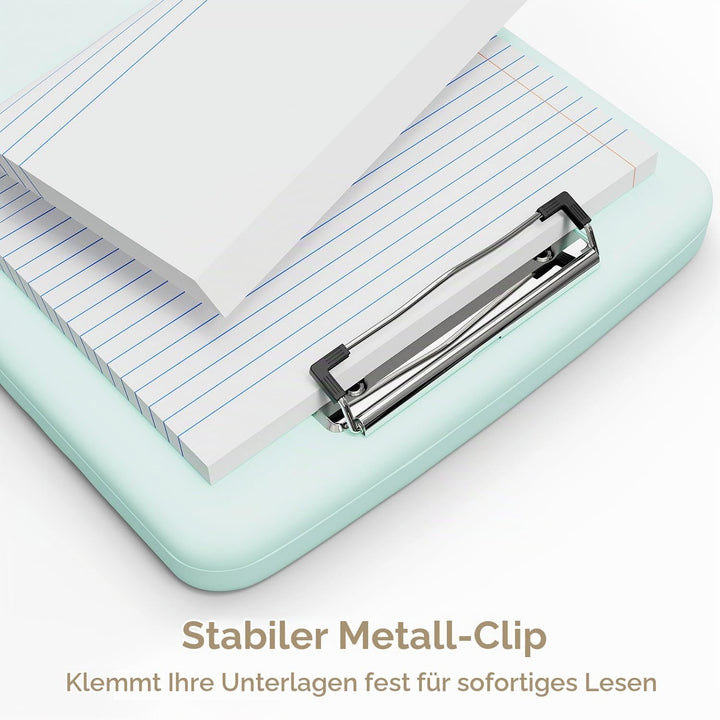 Piasoenc Klemmbrett mit Lagerung, Lagerung Klemmbretter mit Stifthalter und A4 Legal Papier Ordner,