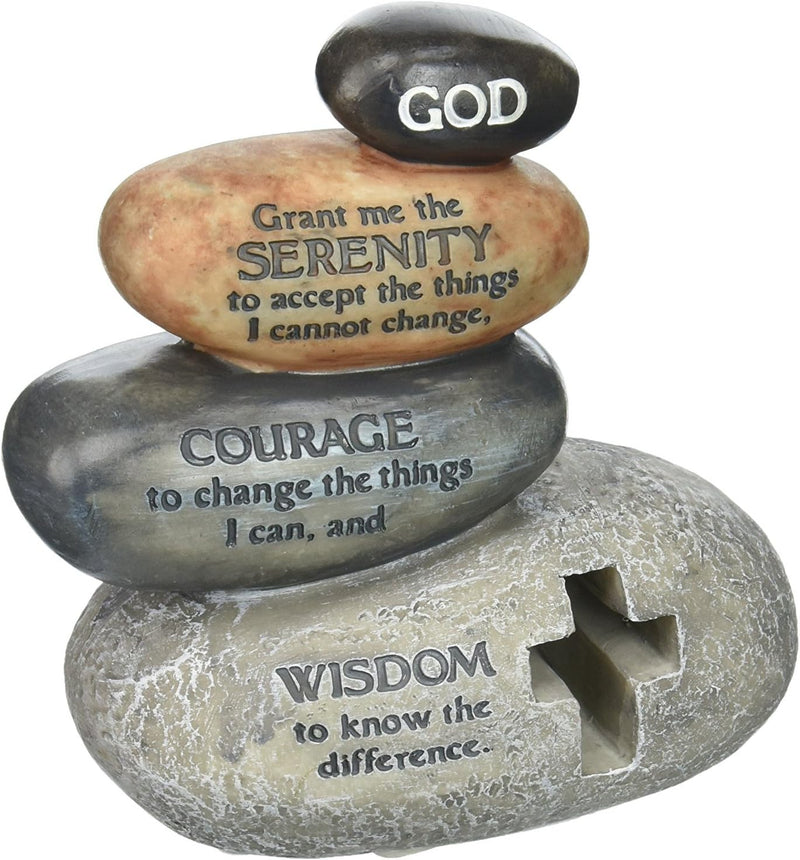 Enesco Legacy of Love by Gregg Gift Stacked Serenity Prayer Stones Stone Resin Figur, 14 cm