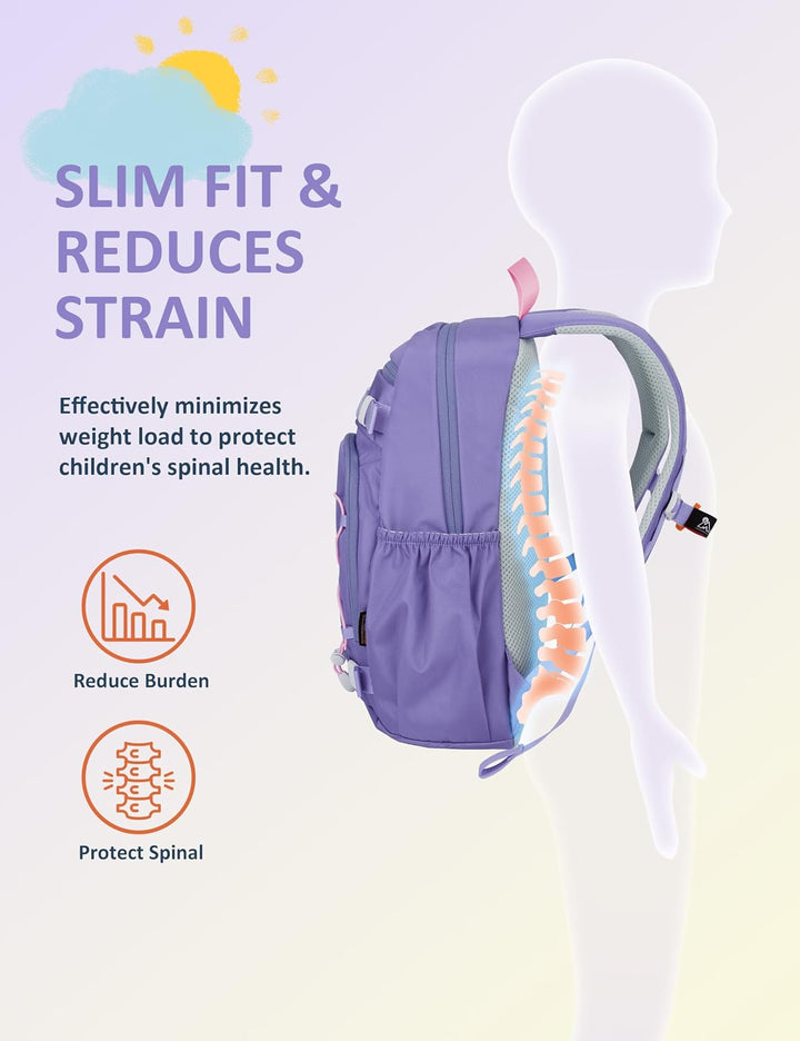 Mountaintop 18L Kinderrucksack Mädchen Jungen für Schule Wandern | Schulrucksack Schultasche mit Bru