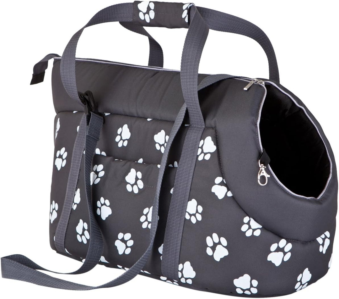 Hobbydog TORGWL2 Tragetasche für Hunde und Katzen, 27 x 25 x 43 cm, grau mit Pfoten grau 27 x 25 x 4