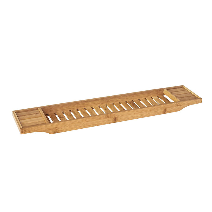 SoBuy Badewannenablage Bambus 80cm Badewannentablett Holz Wannenbrücke Extra Lang &amp; Lackiert für Gro