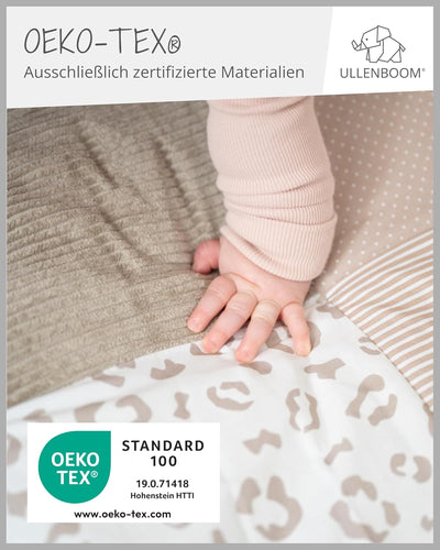 ULLENBOOM Krabbeldecke für Baby 120x120 cm, 100% OEKO-TEX Materialien, Made in EU, Dick & weich gepo