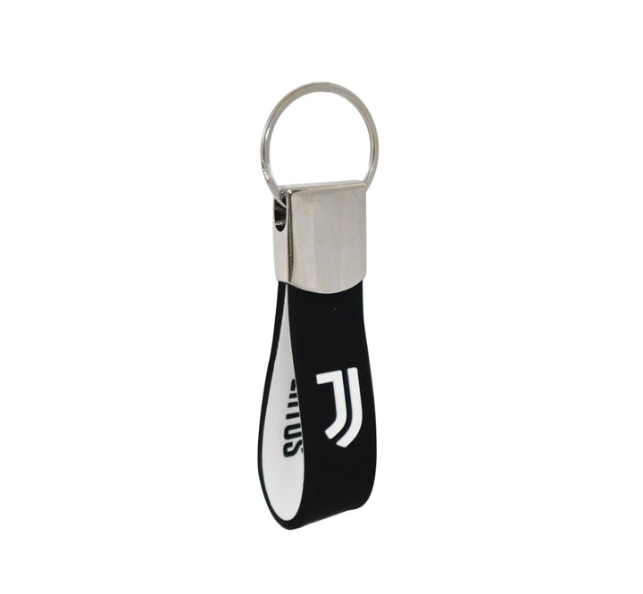 Juventus F.C. - Schlüsselanhänger aus Metall und Gummi mit „Juventus“-Schriftzug - offizielles Juven
