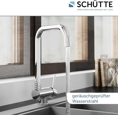 SCHÜTTE 24550 Küchenarmatur WINDOW, Wasserhahn Unterfenster, Spültischarmatur Vorfenster, Wasserhahn