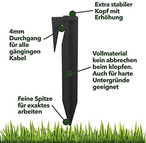 100m Begrenzungskabel + 300 Erdspiesse + 30 Klingen für Mähroboter Rasenmäher Rasenroboter Zubehör S
