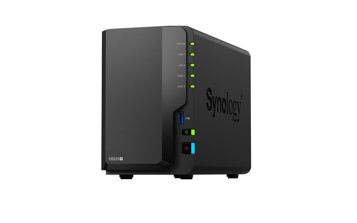 Synology DS225+ 2-Bay Diskstation NAS (Intel Celeron J4125 4-Core 2.0 GHz 2GB DDR4 RAM 2xRJ-45 1GbE