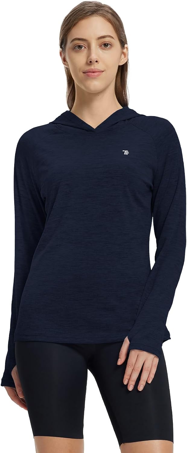 donhobo Damen Sport Shirt Langarm Laufshirt UPF 50+ UV Schutz Schnelltrocknend Pullover Sweatshirts