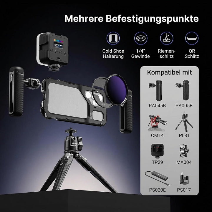 NEEWER S26 Ultra Smartphone Käfig Cage, Handy Video Rig Vlog Set, PA182