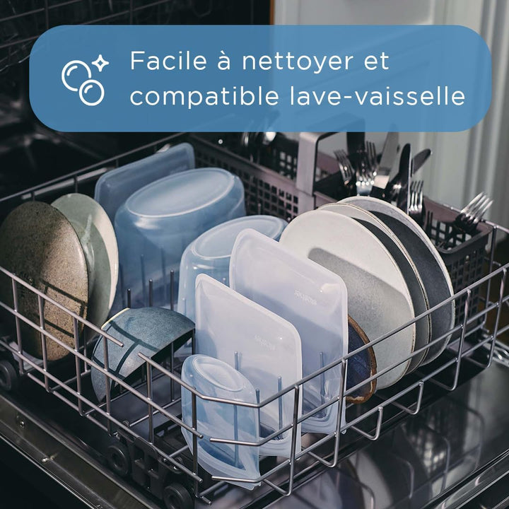 Stasher Bag Premium Silikonbeutel wiederverwendbar für Lebensmittel, Sandwich Bag, Topas, Dauerhaft,