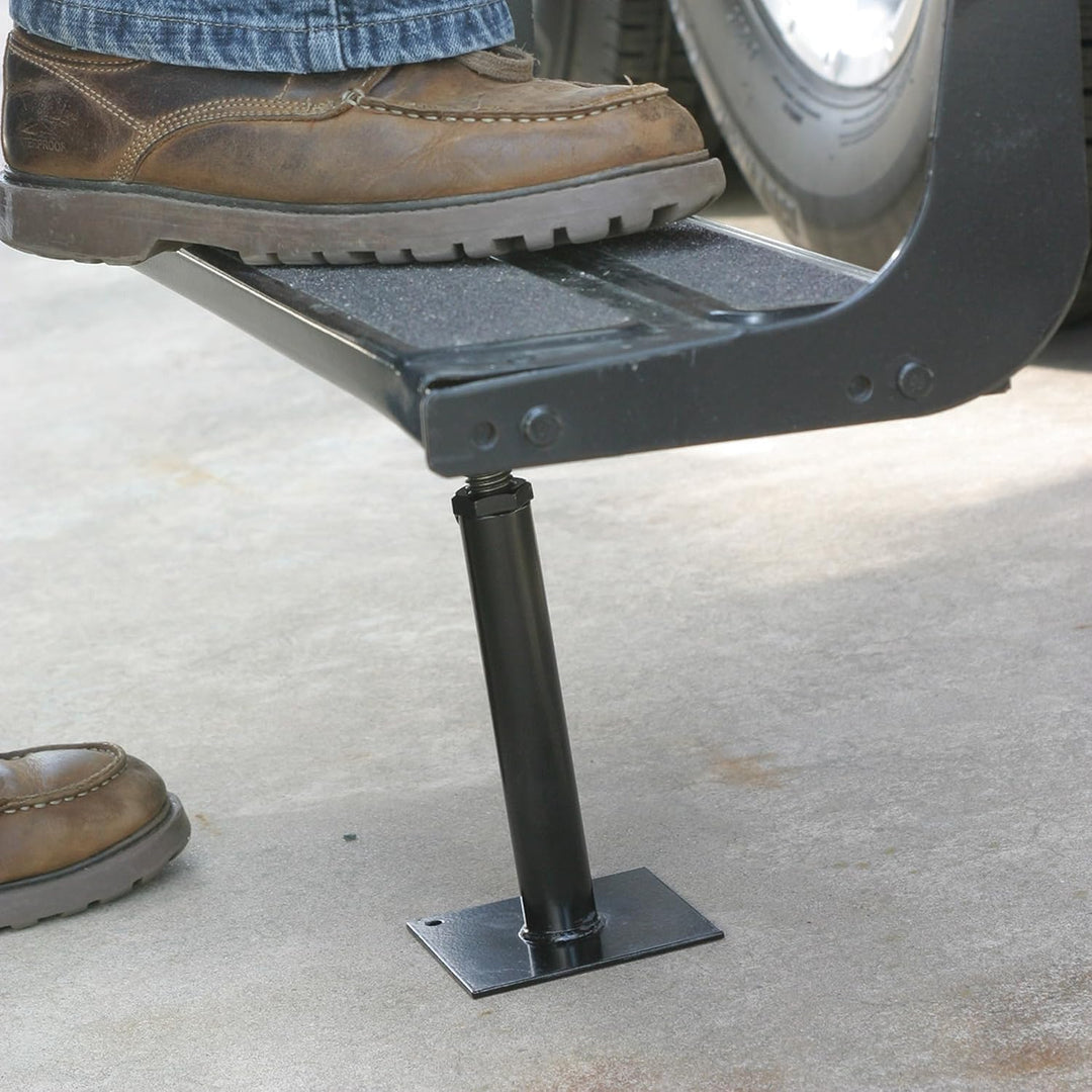 Camco Save-A-Step Brace stabilisiert Wohnmobilstufen, schützt vor Durchbiegen und Verschleiss, belas
