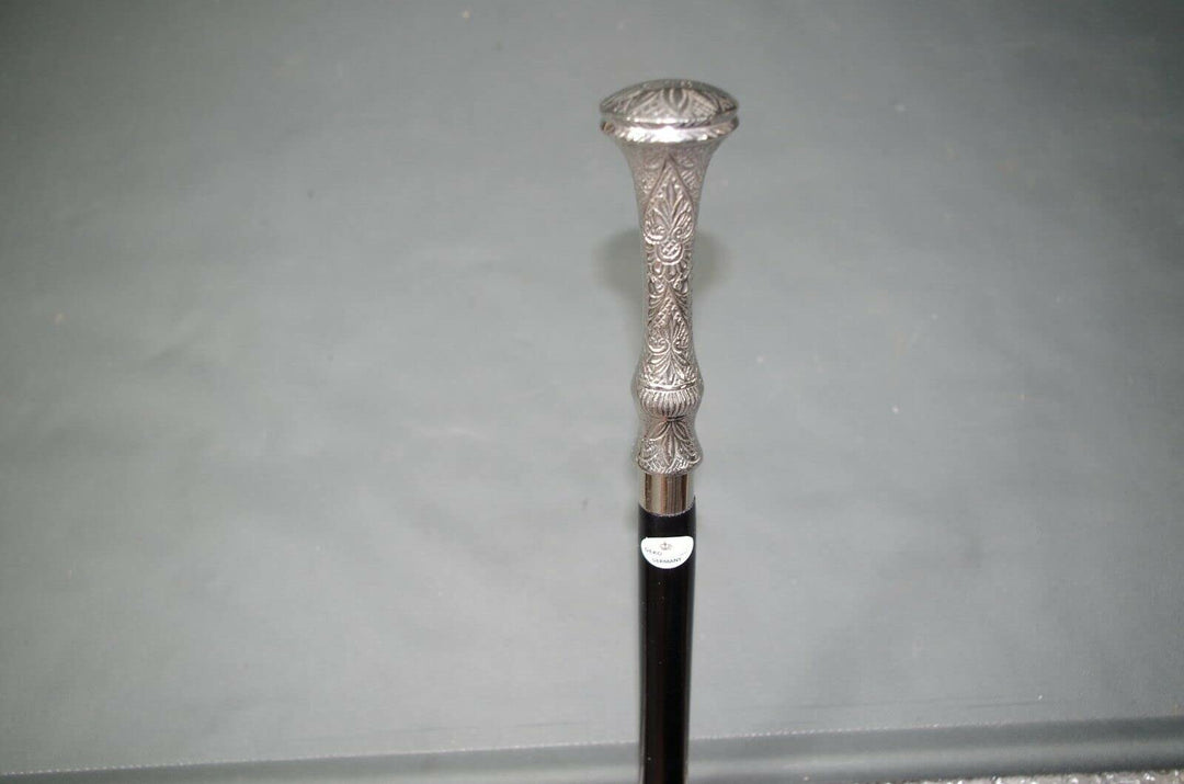 Holz Gehstock Spazierstock Wanderstock 96cm mit Metall Griff Walking Stick M24