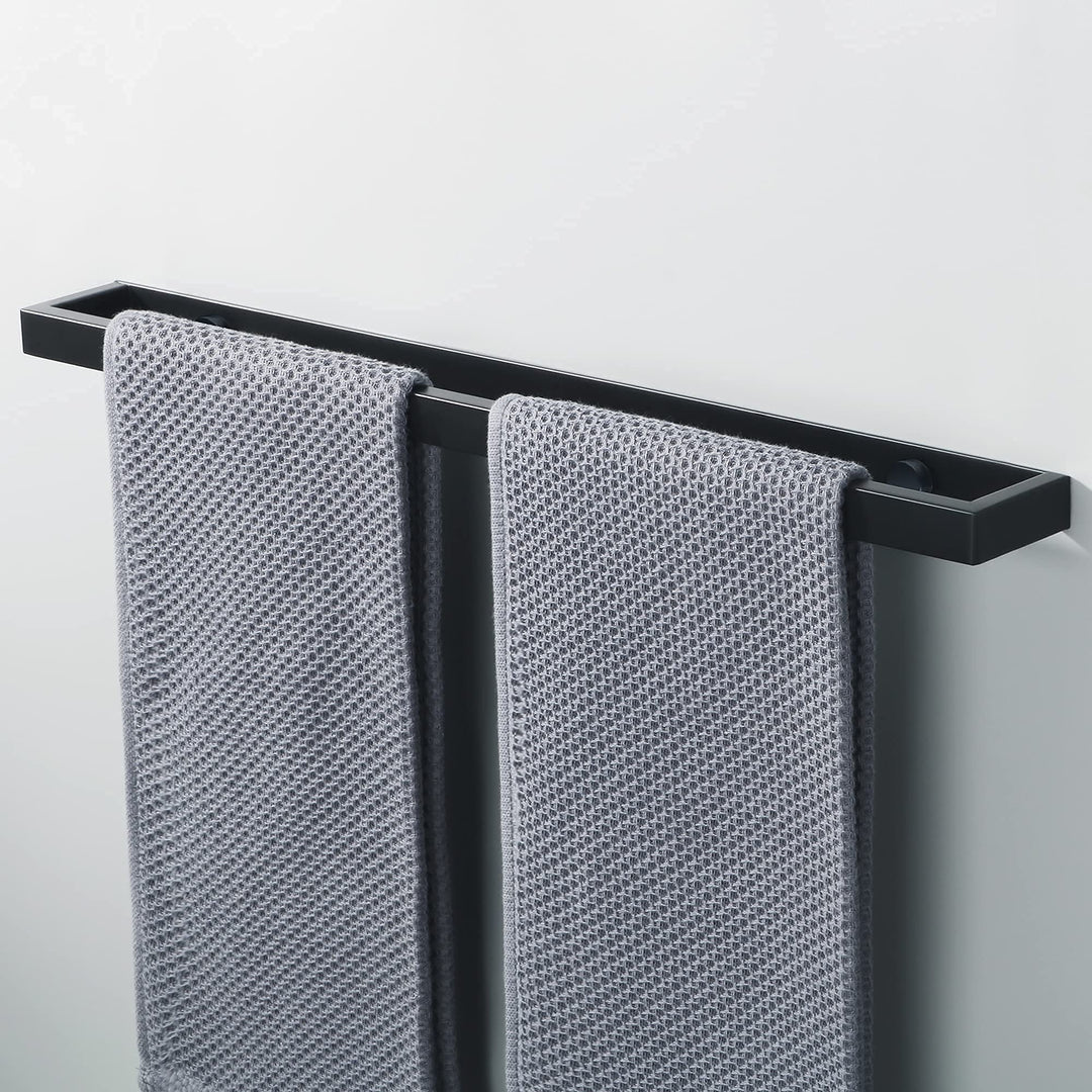 SAYAYO Handtuchhalter Schwarz Handtuchstange Gästehandtuchhalter Wandmontage Edelstahl Badetuchhalte