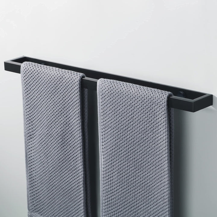 SAYAYO Handtuchhalter Schwarz Handtuchstange Gästehandtuchhalter Wandmontage Edelstahl Badetuchhalte