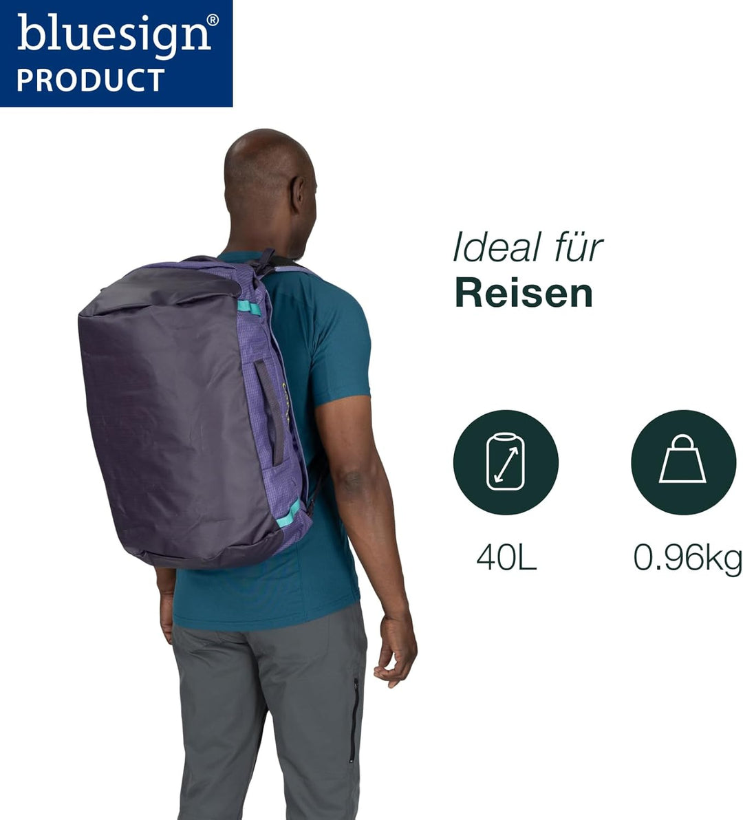 Osprey Unisex – Erwachsene Transporter 40 Duffel Bag Einheitsgrösse Blue Flame/Scoria Blue, Einheits