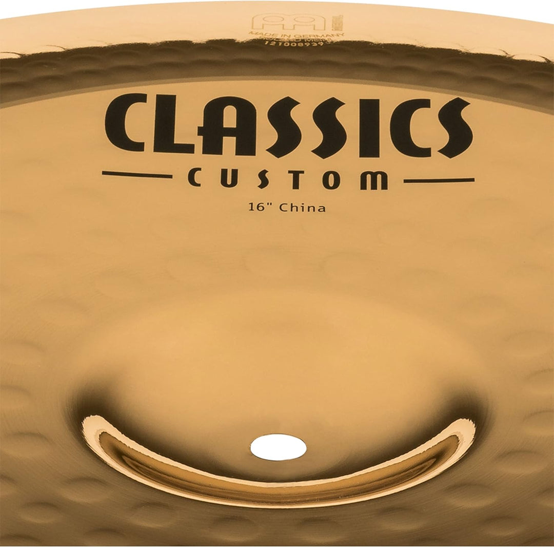 Meinl Classics Custom Brilliant China 16 Zoll (Video) Schlagzeug Becken (40,64cm) B12 Bronze, Brilli