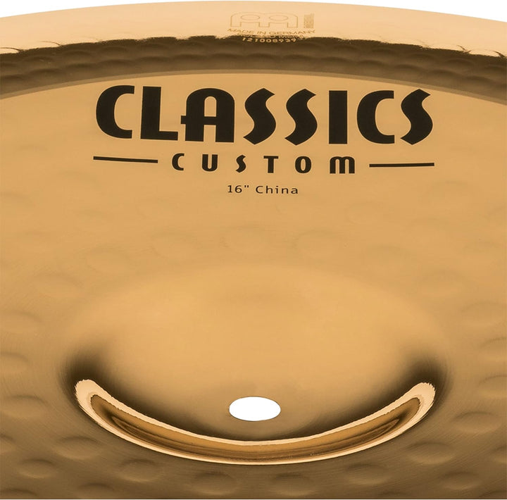 Meinl Classics Custom Brilliant China 16 Zoll (Video) Schlagzeug Becken (40,64cm) B12 Bronze, Brilli