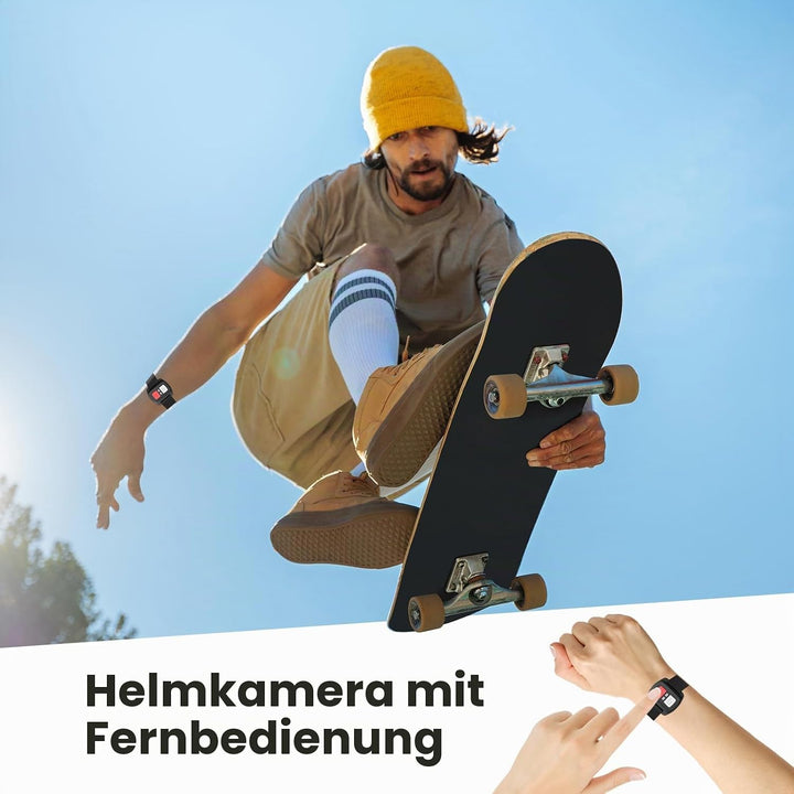 4K Action Cam mit 64G SD Card, 40M Unterwasserkamera WiFi 170° Helmkamera HD 20MP Wasserdicht Action