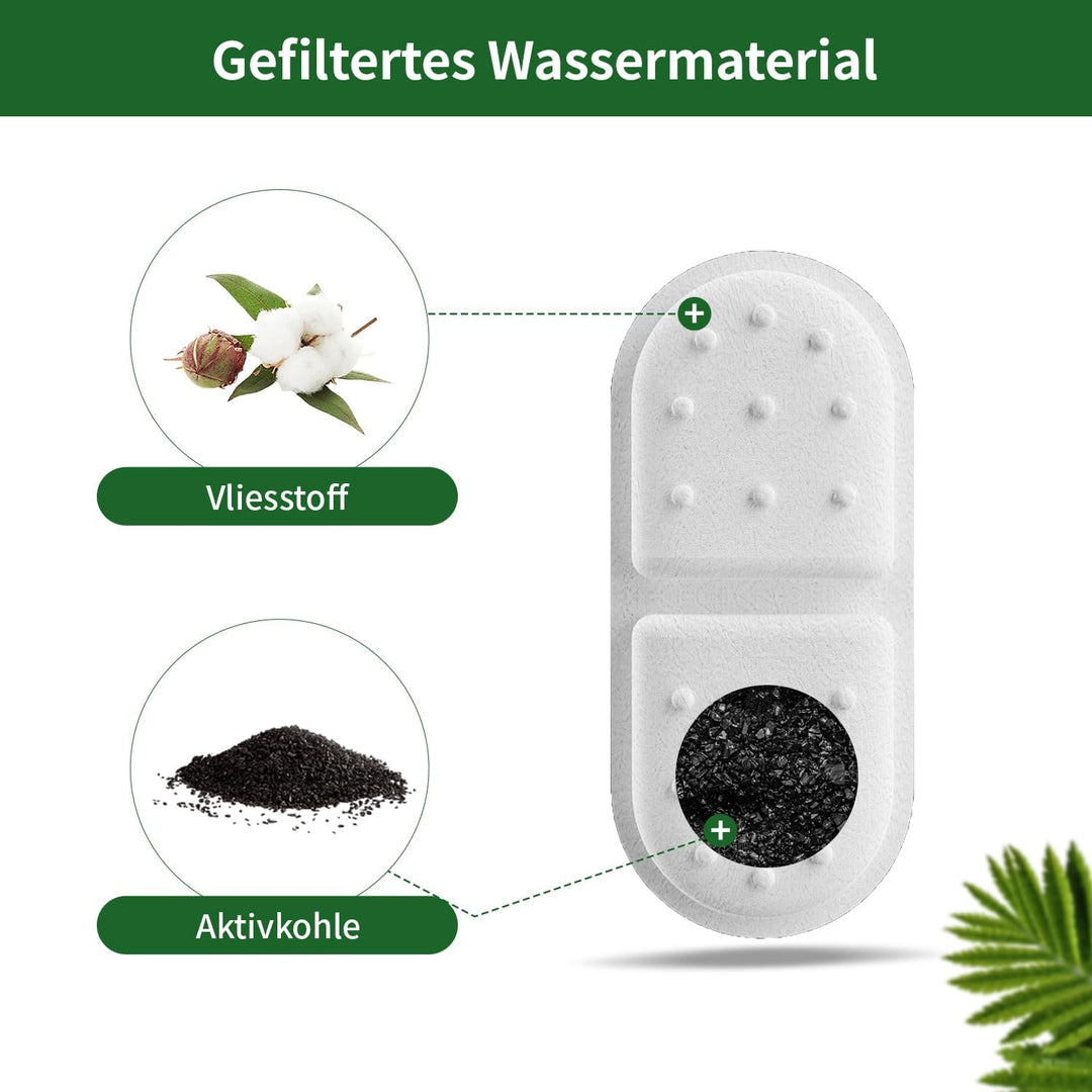 Apauk Ersatzfilter und Schwämme, Nur anwendbar auf APFS S-3201 (8+8) Katzenbrunnen Filter- 8 Schwämm