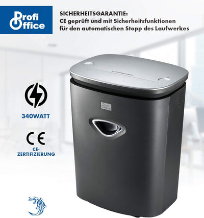 ProfiOffice® Aktenvernichter Alligator 514 CC+, Schredder, Reisswolf, Kreuzschnitt, Partikelschnitt,