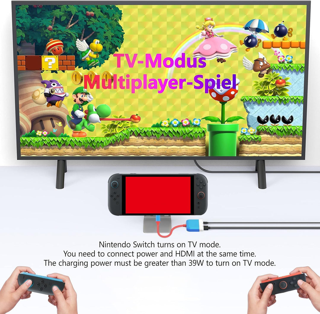 Switch Dock für Nintendo Switch/OLED Switch, 3-in-1 Mini Switch TV Dock mit 4K HDMI USB 3.0 Port USB